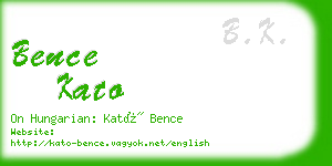 bence kato business card